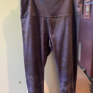 Zella Purple Marble Effect High-Rise Leggings X Large